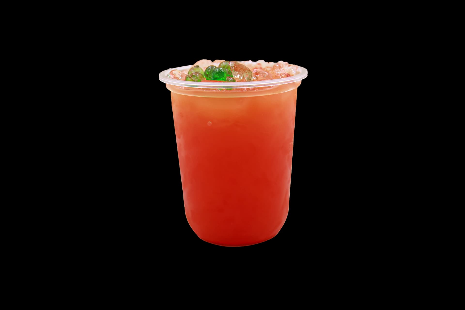 น้ำแดงเยลลี่เขียว — Red Soda · Green Jelly