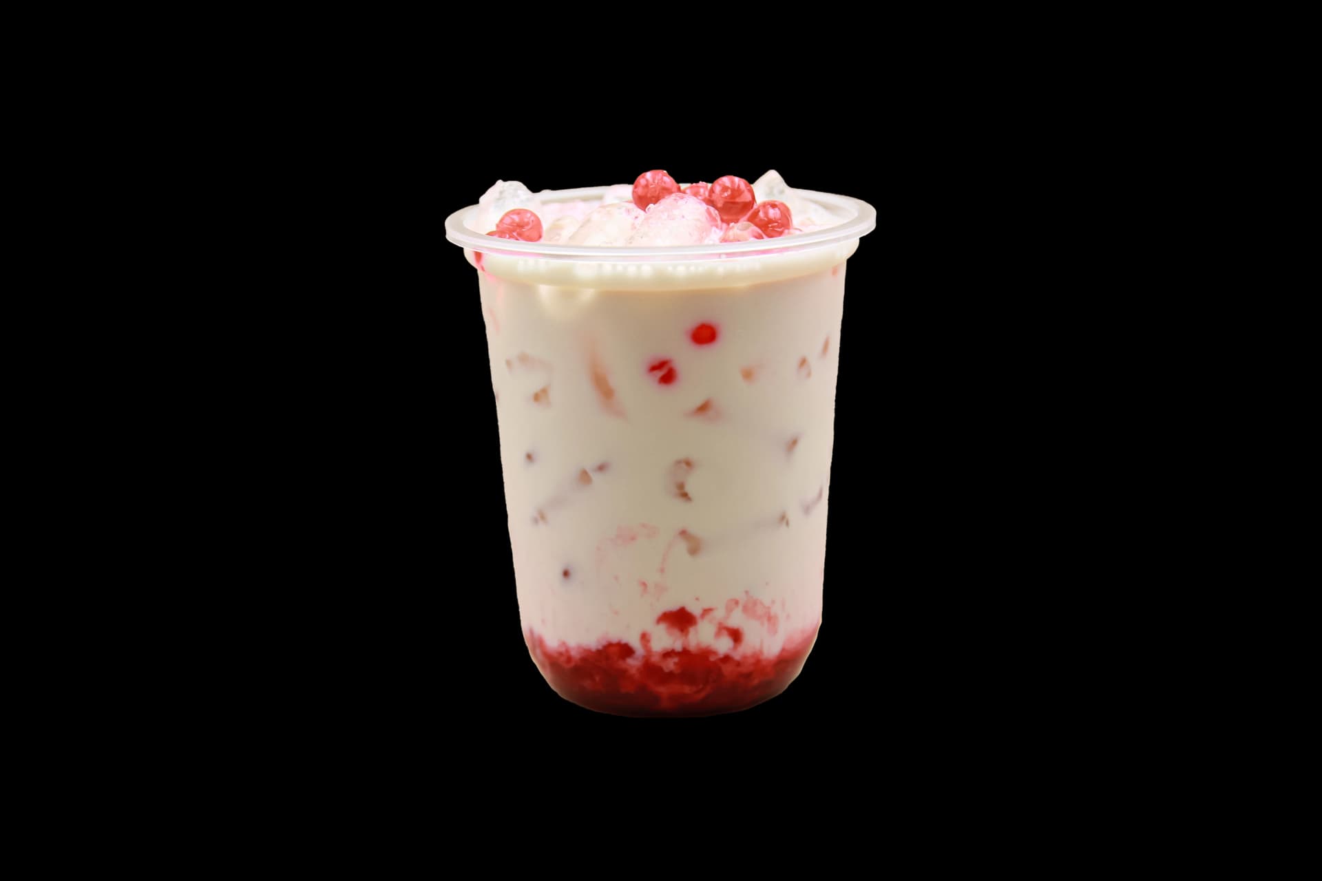 นมสตรอว์เบอร์รีไข่มุกแดง — Strawberry Milk · Red Boba