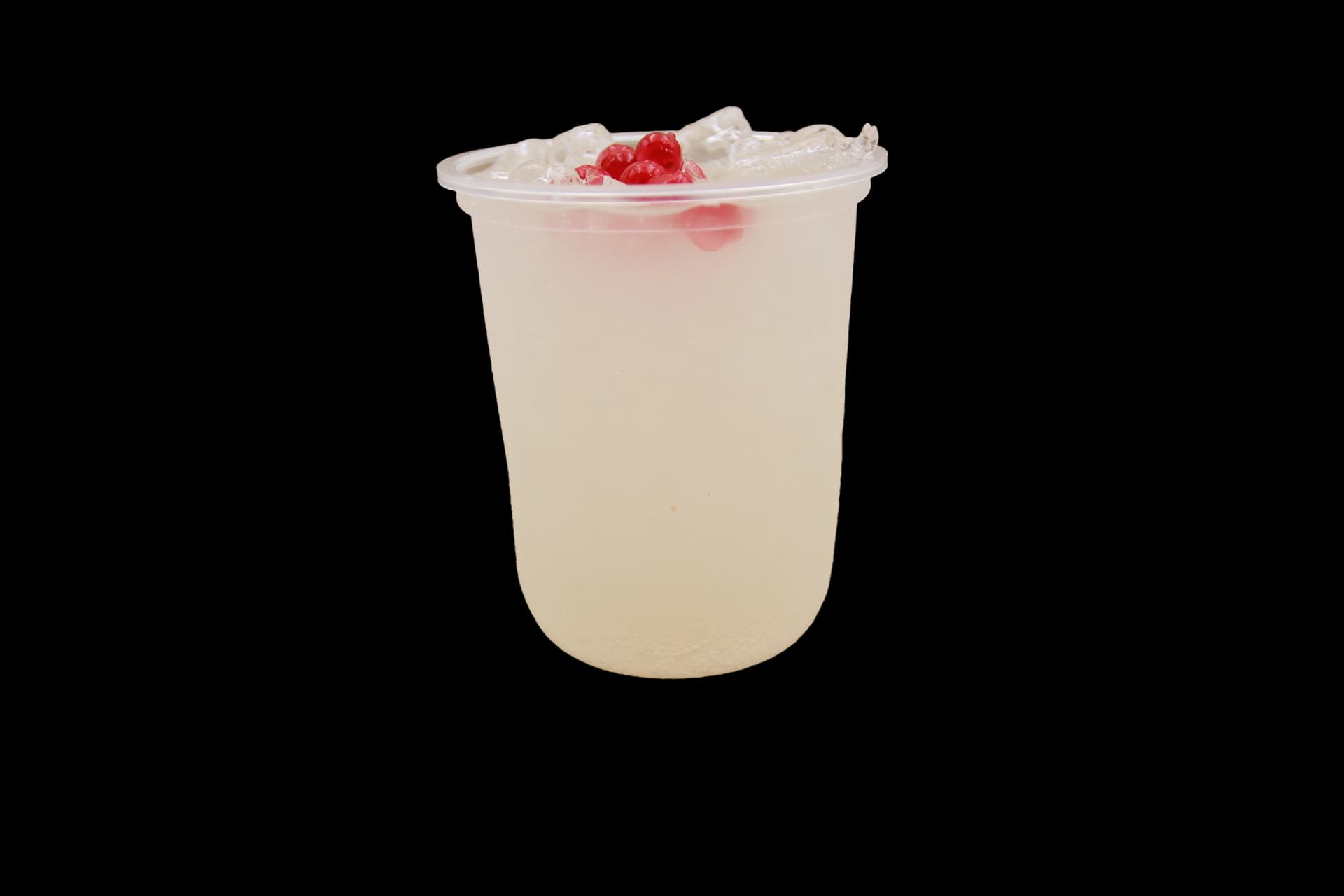 ลิ้นจี่โซดาไข่มุกแดง — Lychee Soda · Red Boba